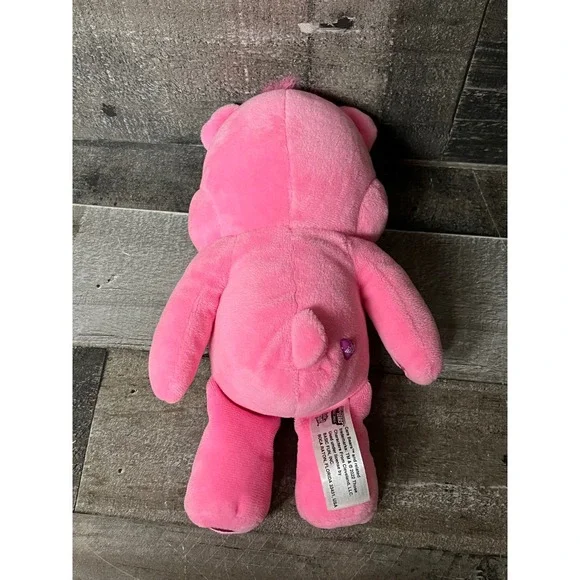 Care Bears Cheer Bear Plush Toy Pink Rainbow Belly Badge Glitter Heart Feet 2022 - Picture 3 of 10